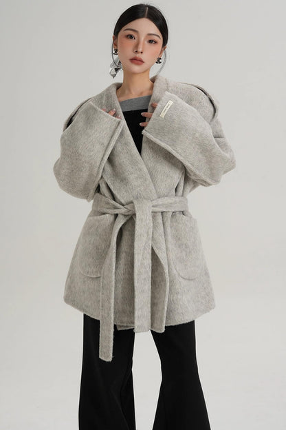 Autumn Hooded Woolen Coat