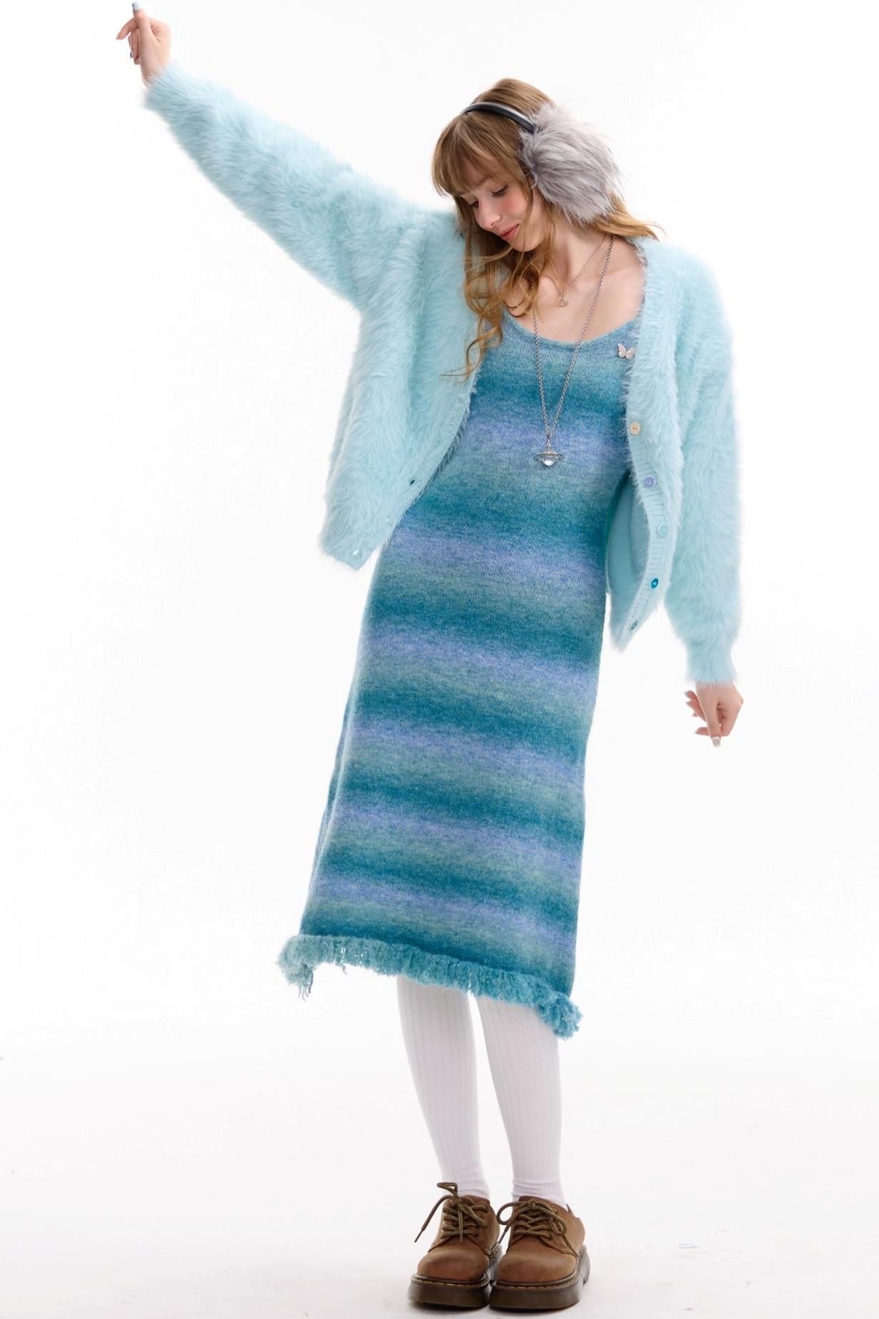 Lazy Butterfly Plush Cardigan