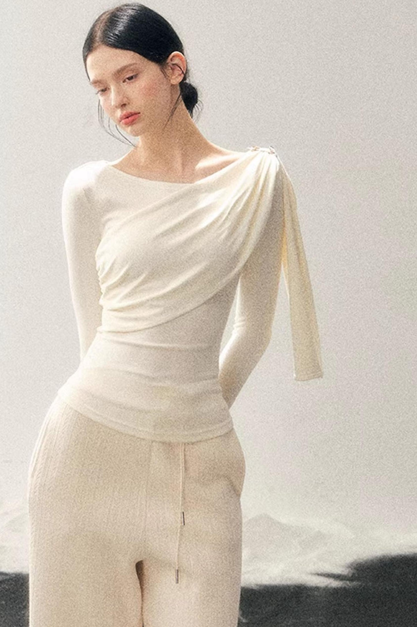 French Ribbon Design Blouse