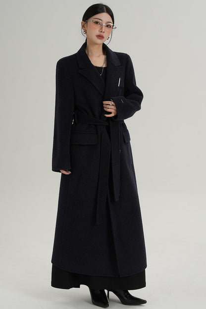 Wool Elegance Long Trench Coat
