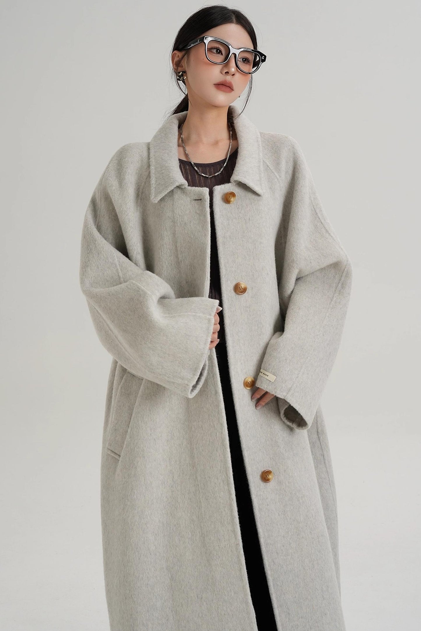 Temperament Wool Reversible Long Coat