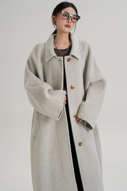 Temperament Wool Reversible Long Coat