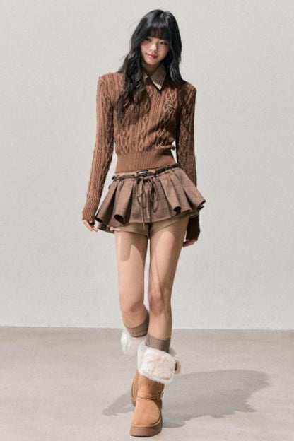 Unfinished Poem Plaid Sweater