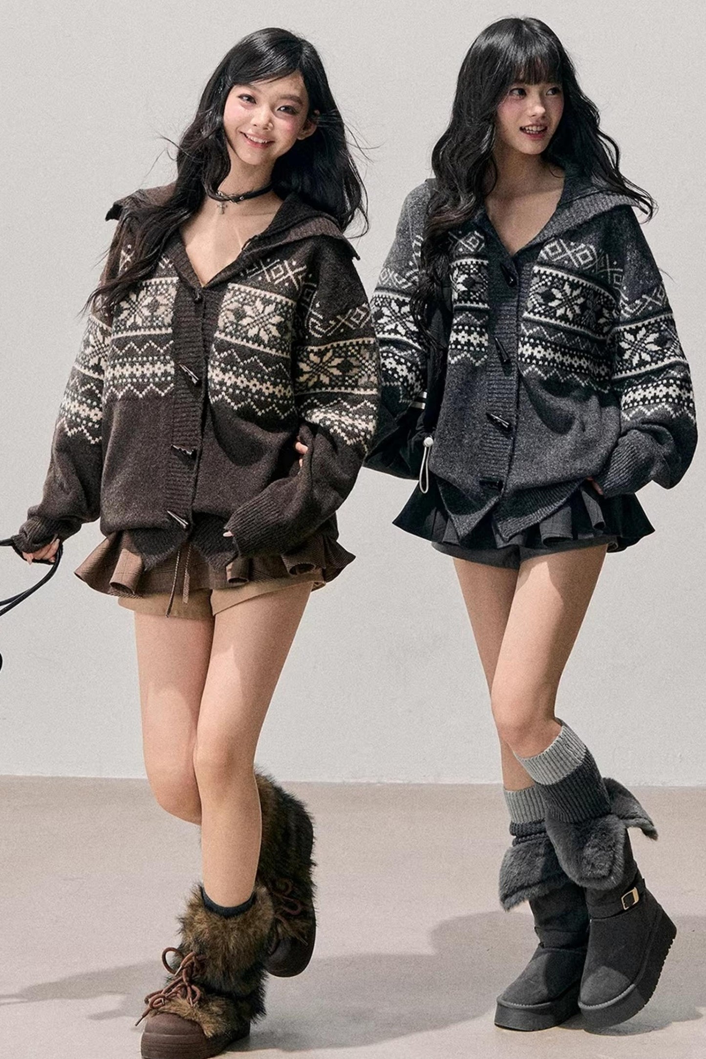 Fair Isle Duffle Cardigan