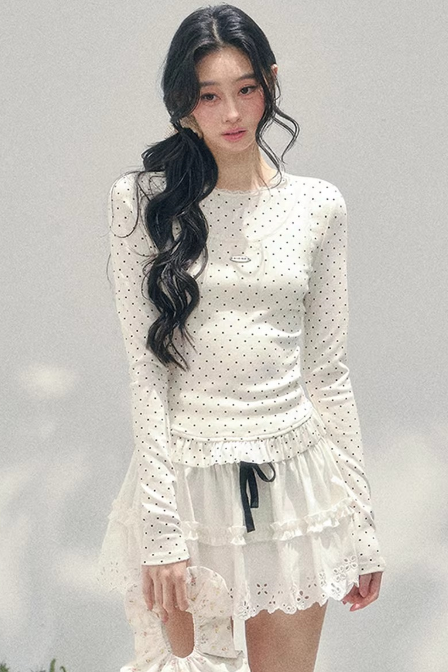 Spring White Half-Skirt