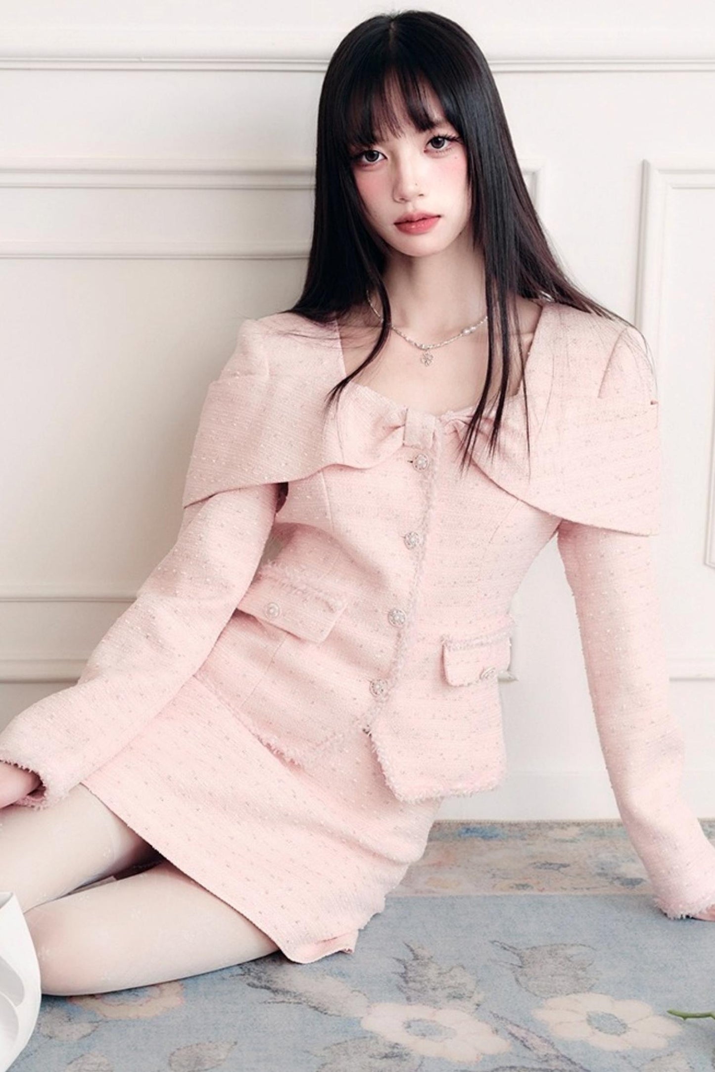 French Tweed Top With Skirt Set-Up