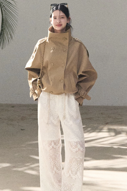 Hollow Crochet Lace Pants