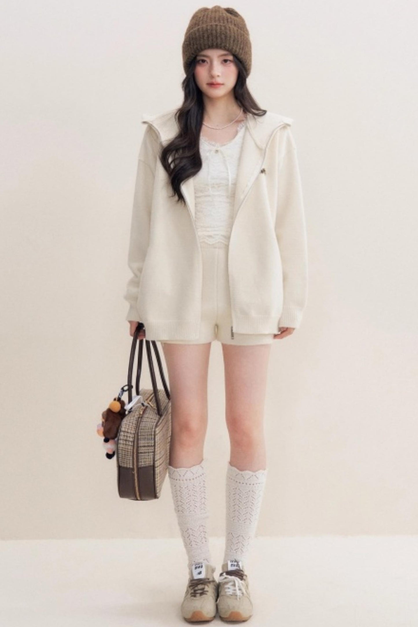 Luxury Wool Hooded Jacket Set-Up