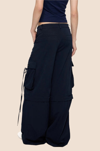 Removable Wide-Leg Slacks