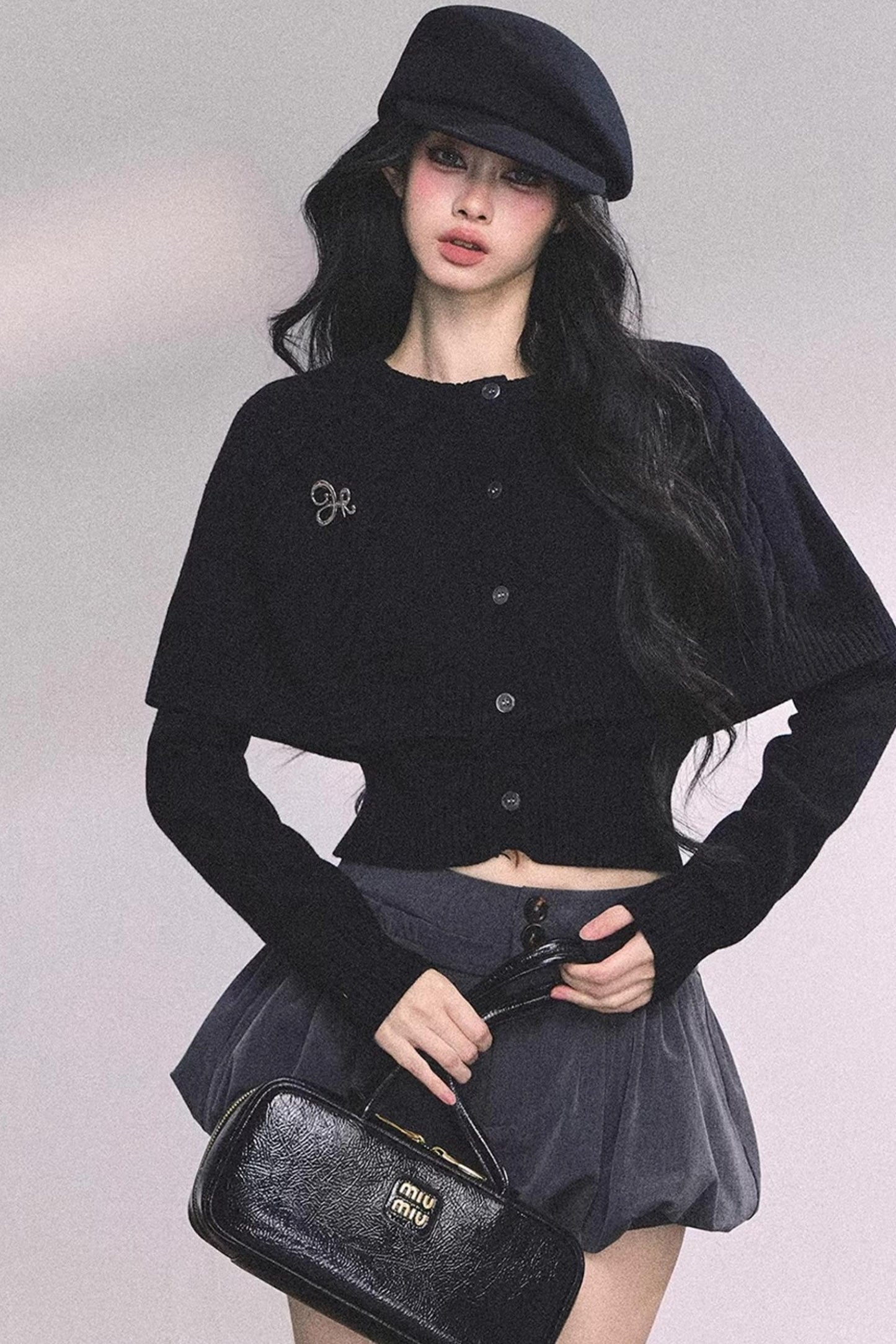 Cable Knit Cape Sweater