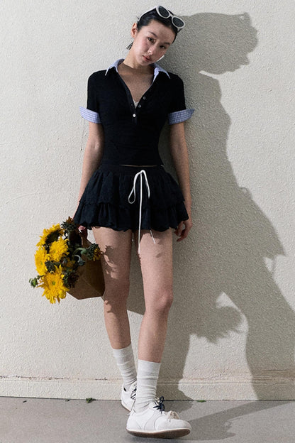 Elegant Layered Lace Skirt