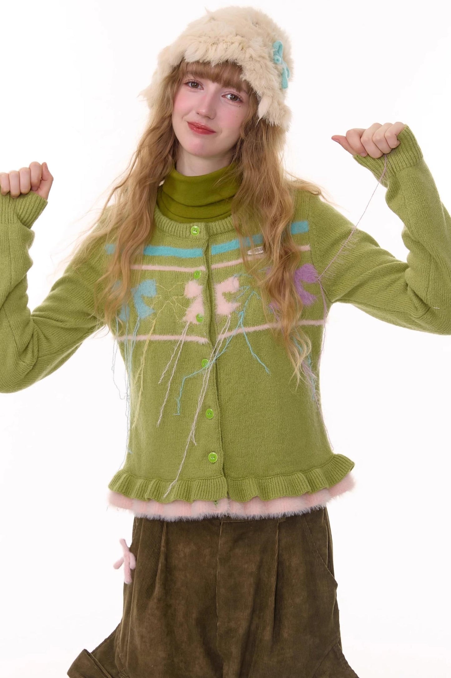 Autumn Silk Bow Cardigan