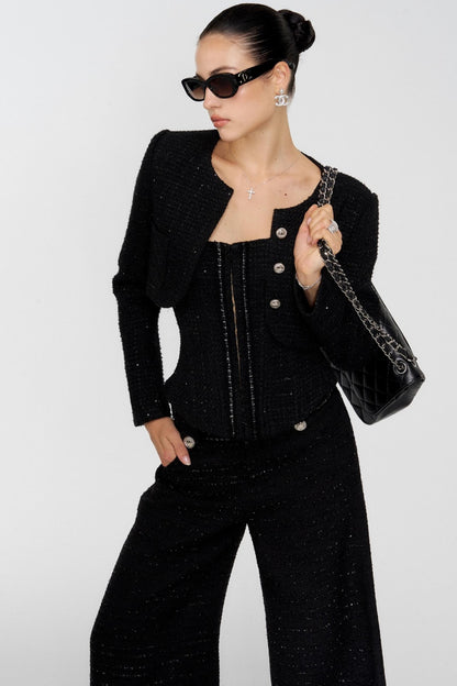 Black Moonlight Wool Coat Set-Up