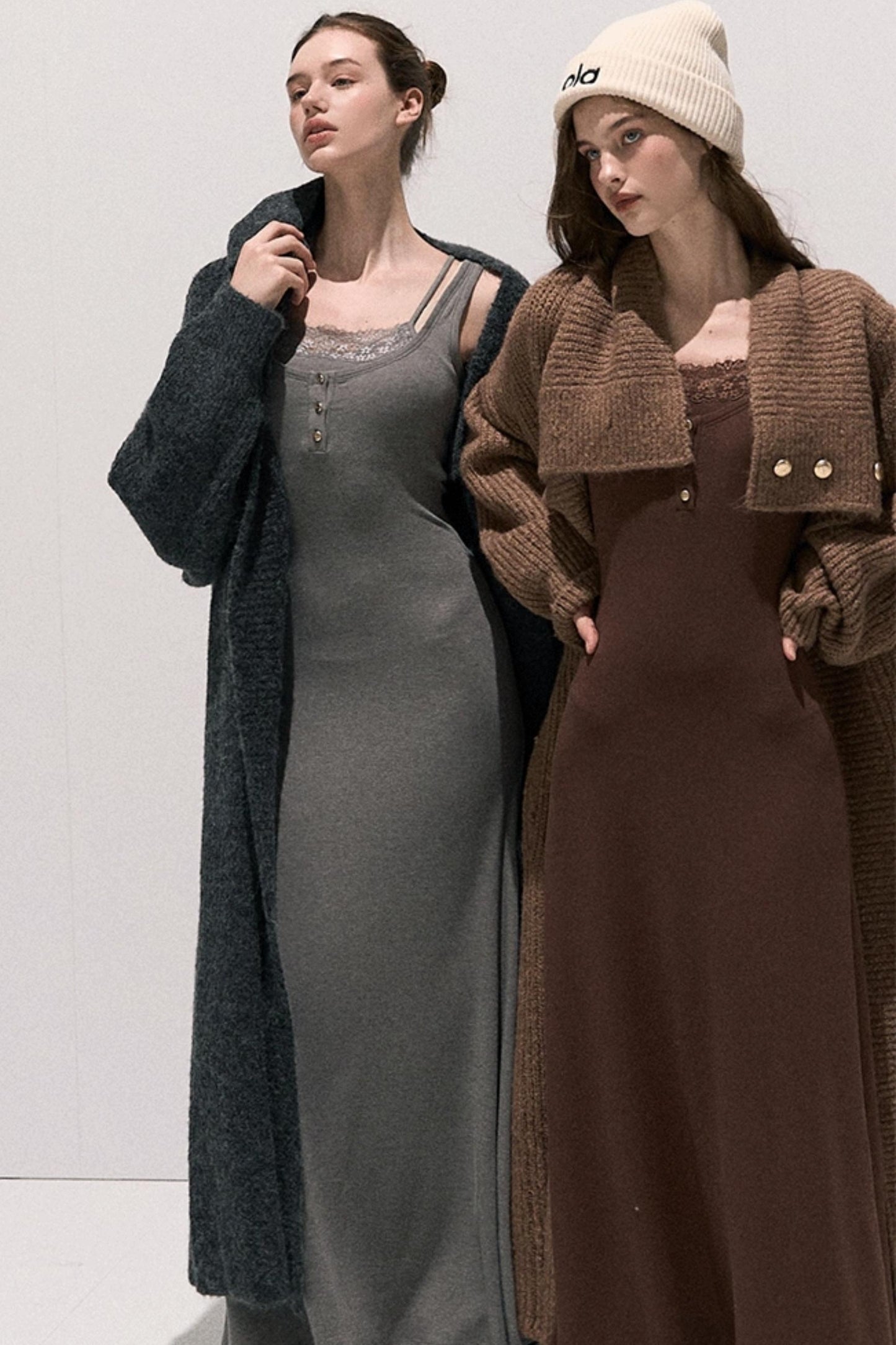 Lace Stitched Knit Waist Dress