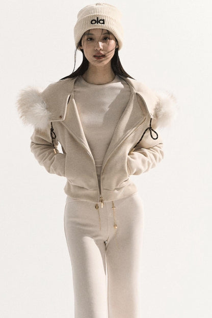 Soft Crewneck Knitwear Trouser Set-Up