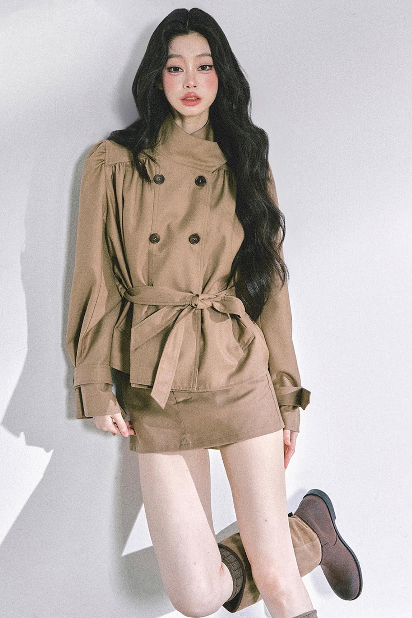 French Autumn Coat & Skirt Set-Up