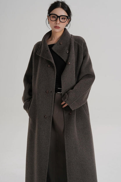 High Neck Wool Coat