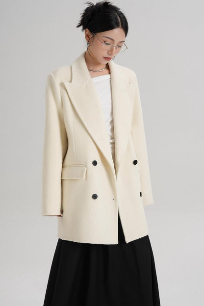 Medium-Length Temperament Wool Coat
