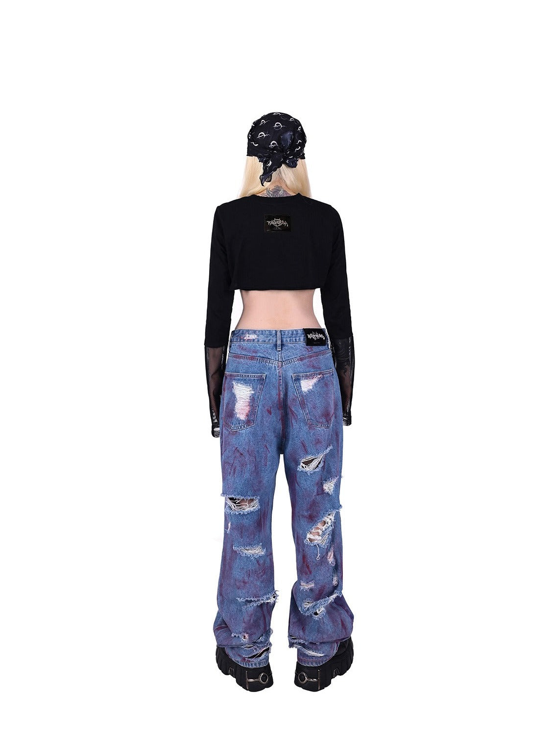 Genderless loose jeans pants