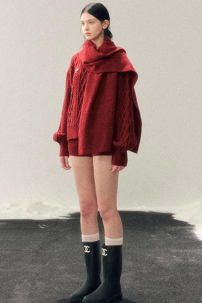 Zurich Knit Sweater Shorts Set-Up