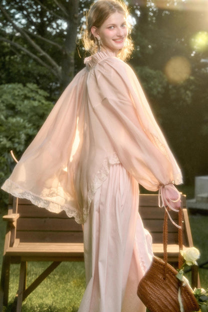 Rose Sea Halterneck Long Skirt