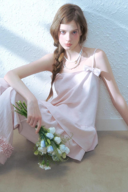 Linen Bow Cami & Lace Set-Up