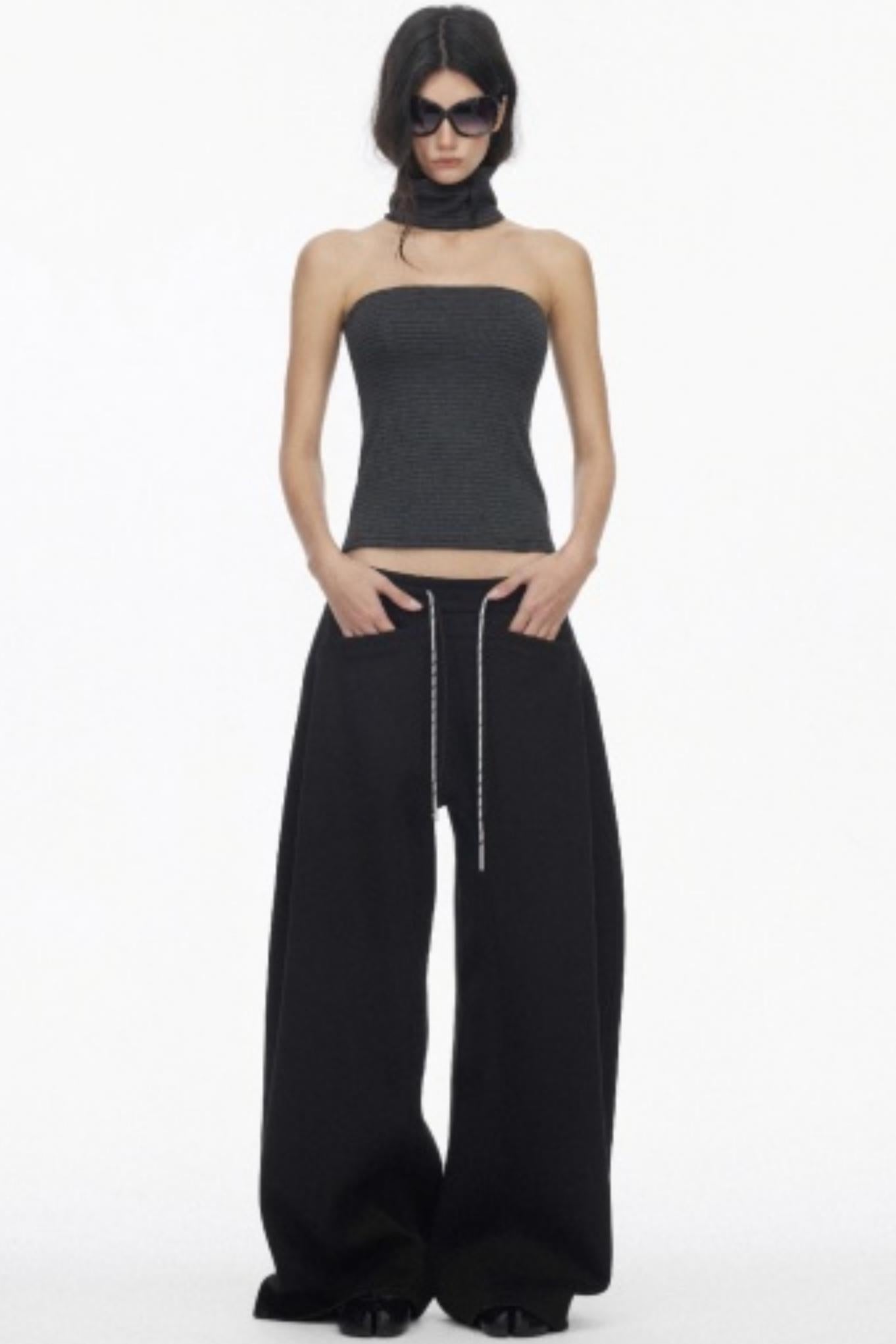 Classic Wide-Leg Fleece Sweatpants