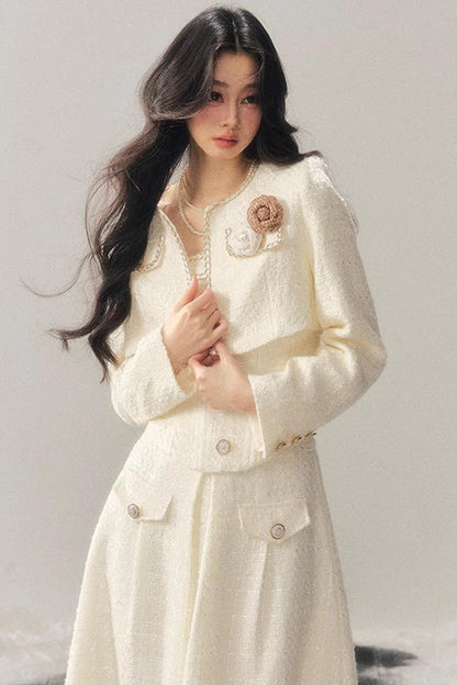 Chanel Wool Coat Skirt Set-Up