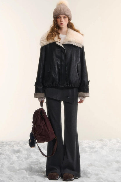 Irregular Flared Knit Pants