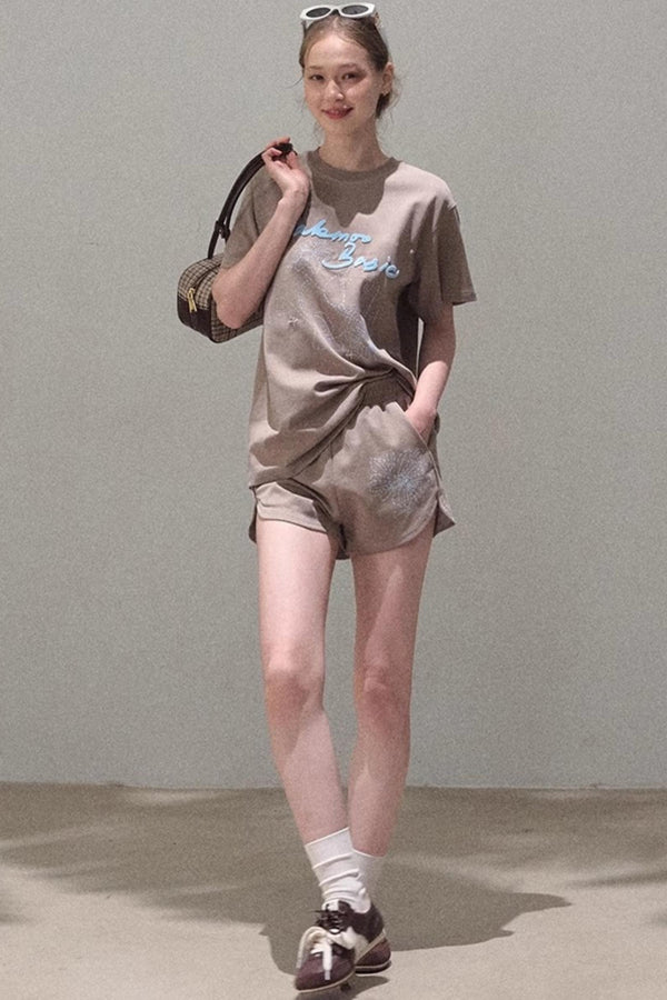 Cotton Lounge Top Shorts Set-Up