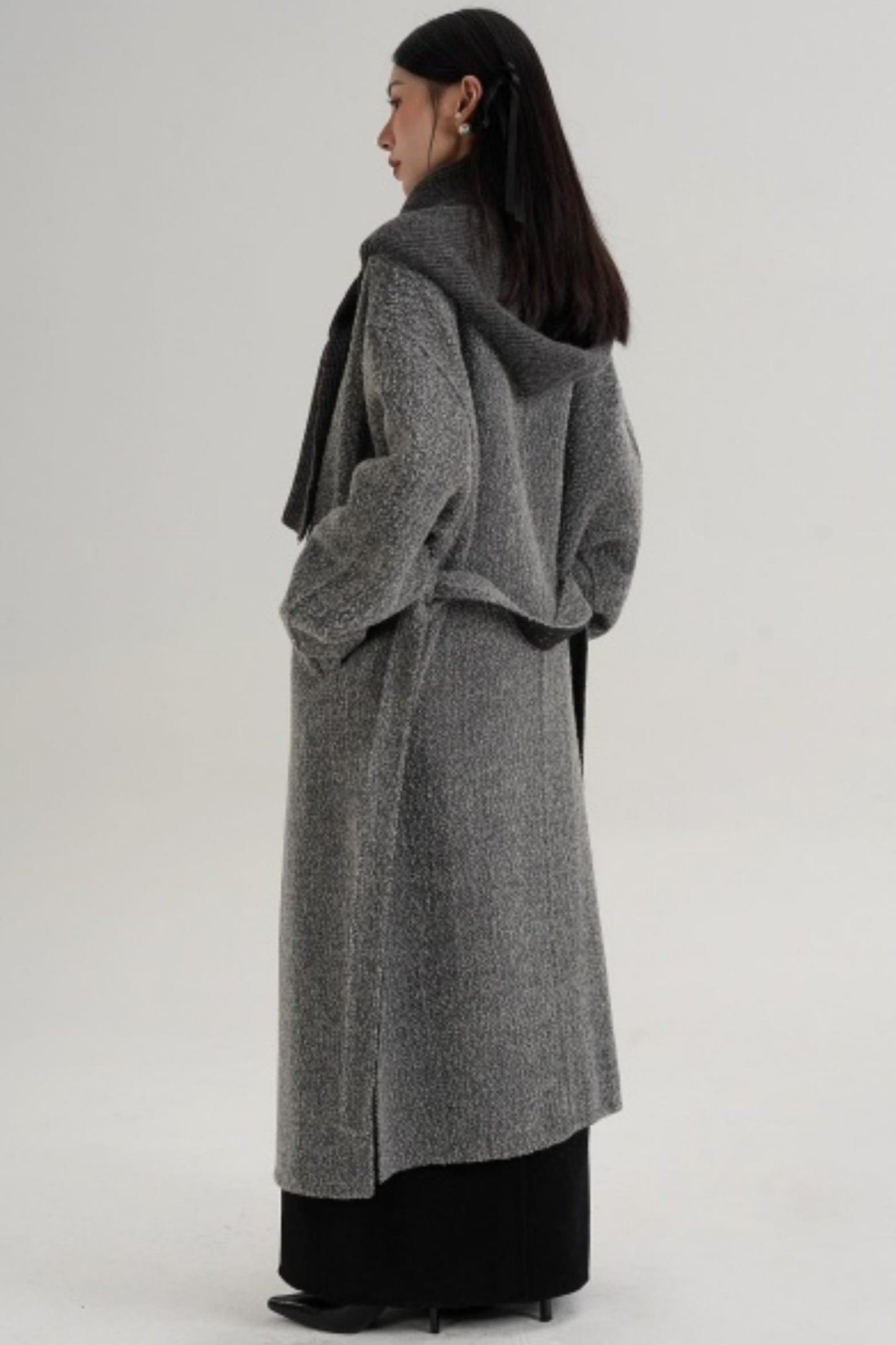 Hooded Double-Sided Wool Coat
