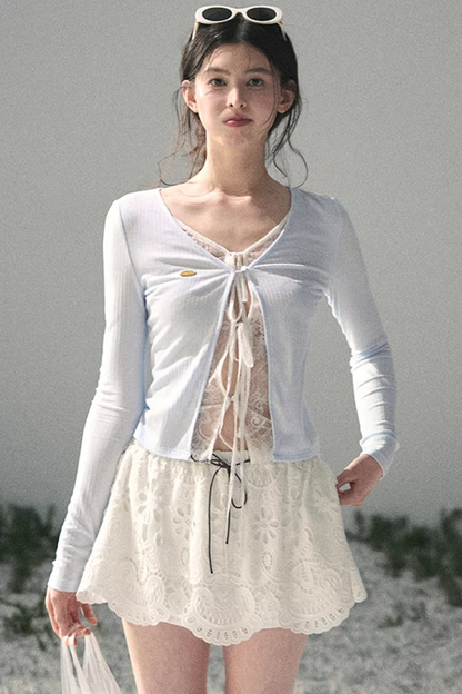 Lace Hollow-Out Top
