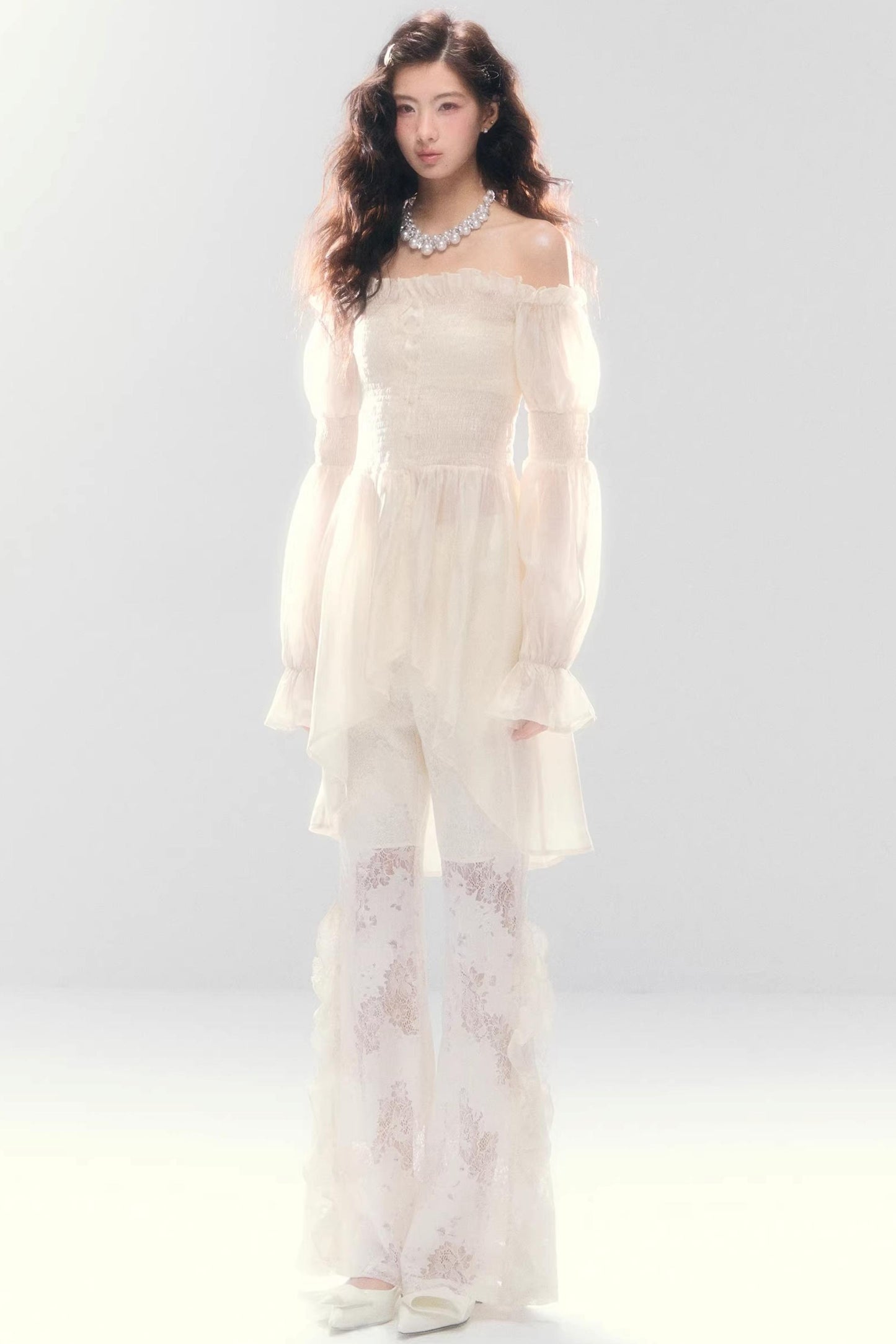 Misty French Ruched Dress