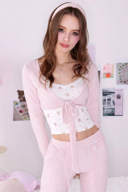 Knitted Bear Strap Matching Set