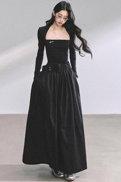 French Slimming Long Dress