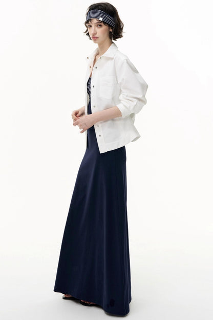 Tencel Waist Long Dress Set-Up