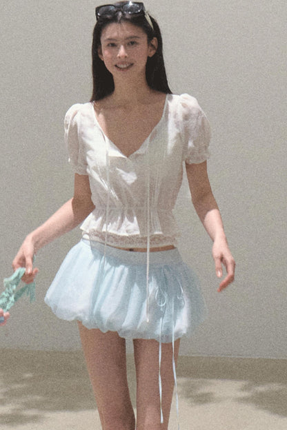 Floral Peplum Culottes Skirt Set