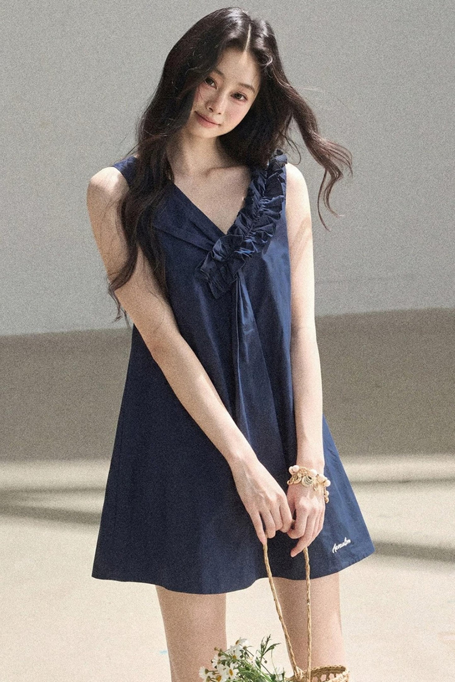 Seaside Breeze Ruffled Dress