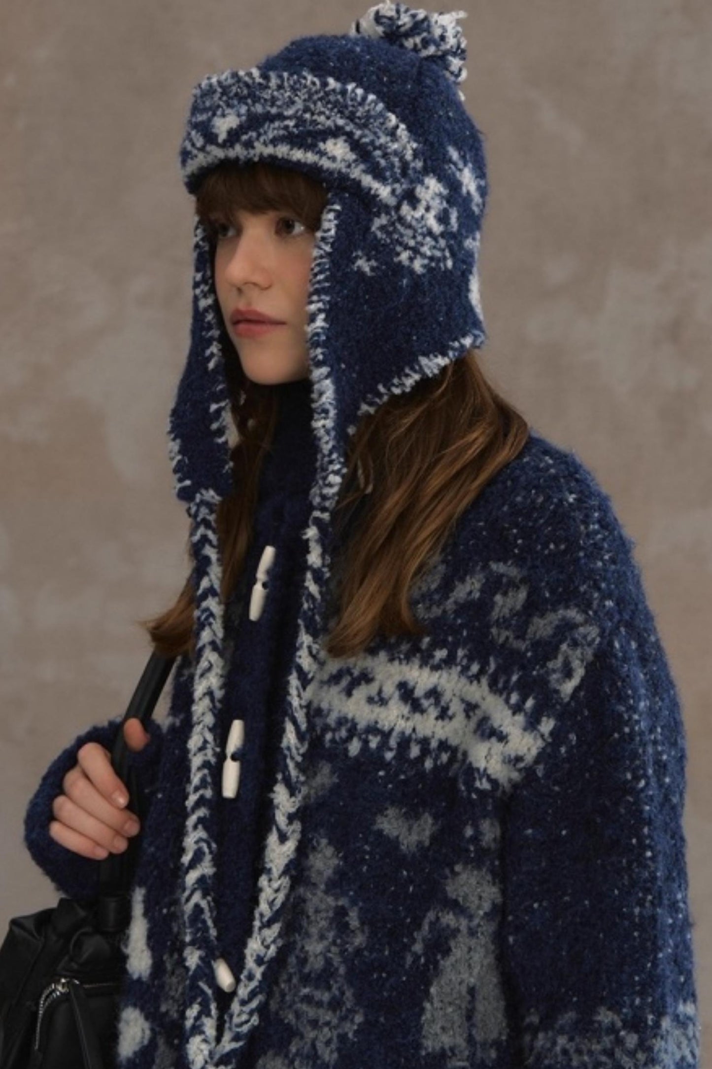 Retro Collegiate Knitted Cardigan