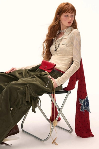 Luxury Slim Plaid Mesh Tee