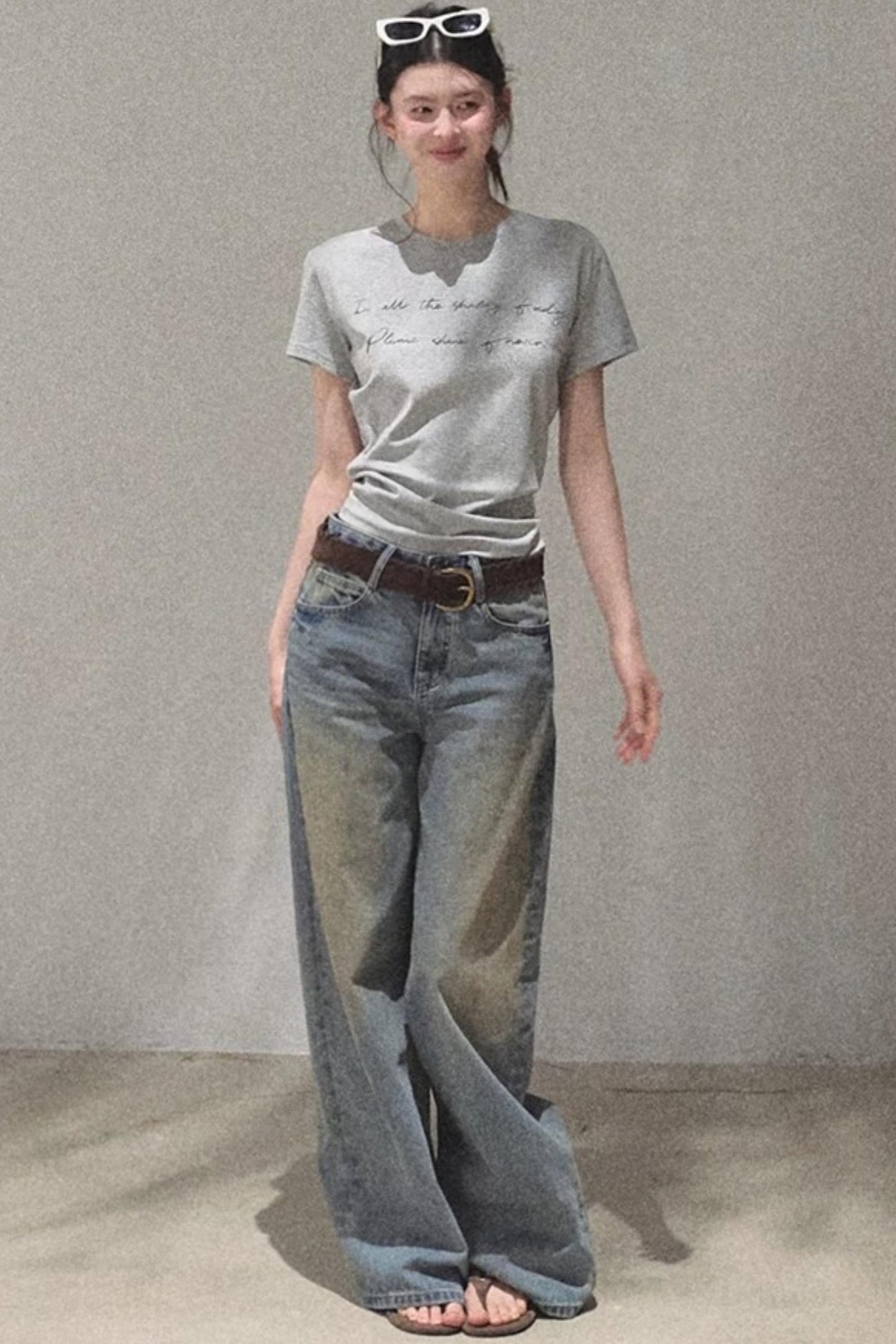 Vintage Hand-Painted Jeans Set