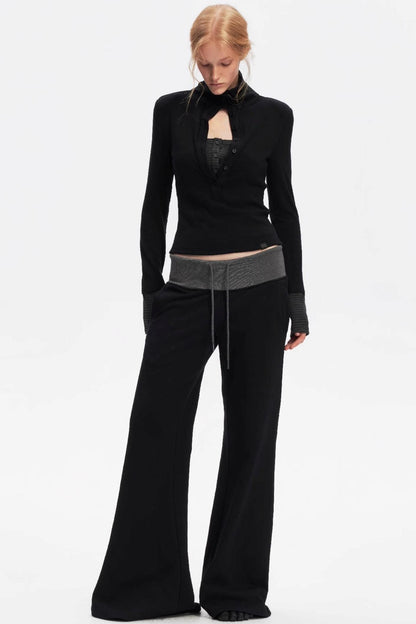 Henry Collar Knitted Top