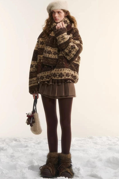 Reversible Fair Isle Fleece Jacket Set