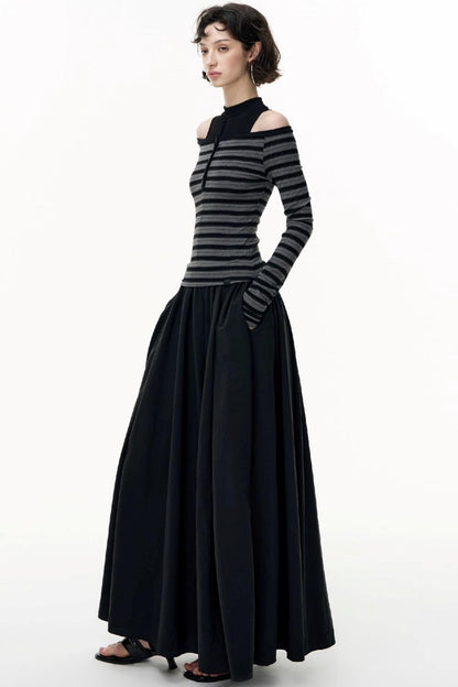 Shoulder Shirt Dress Set-Up