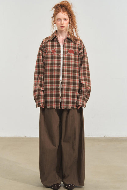 Plaid Collar Sweater Set-Up