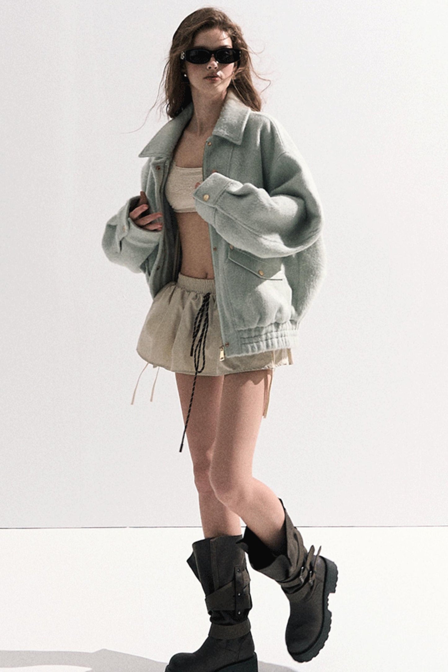 Lace Paneled Satin Inner Top