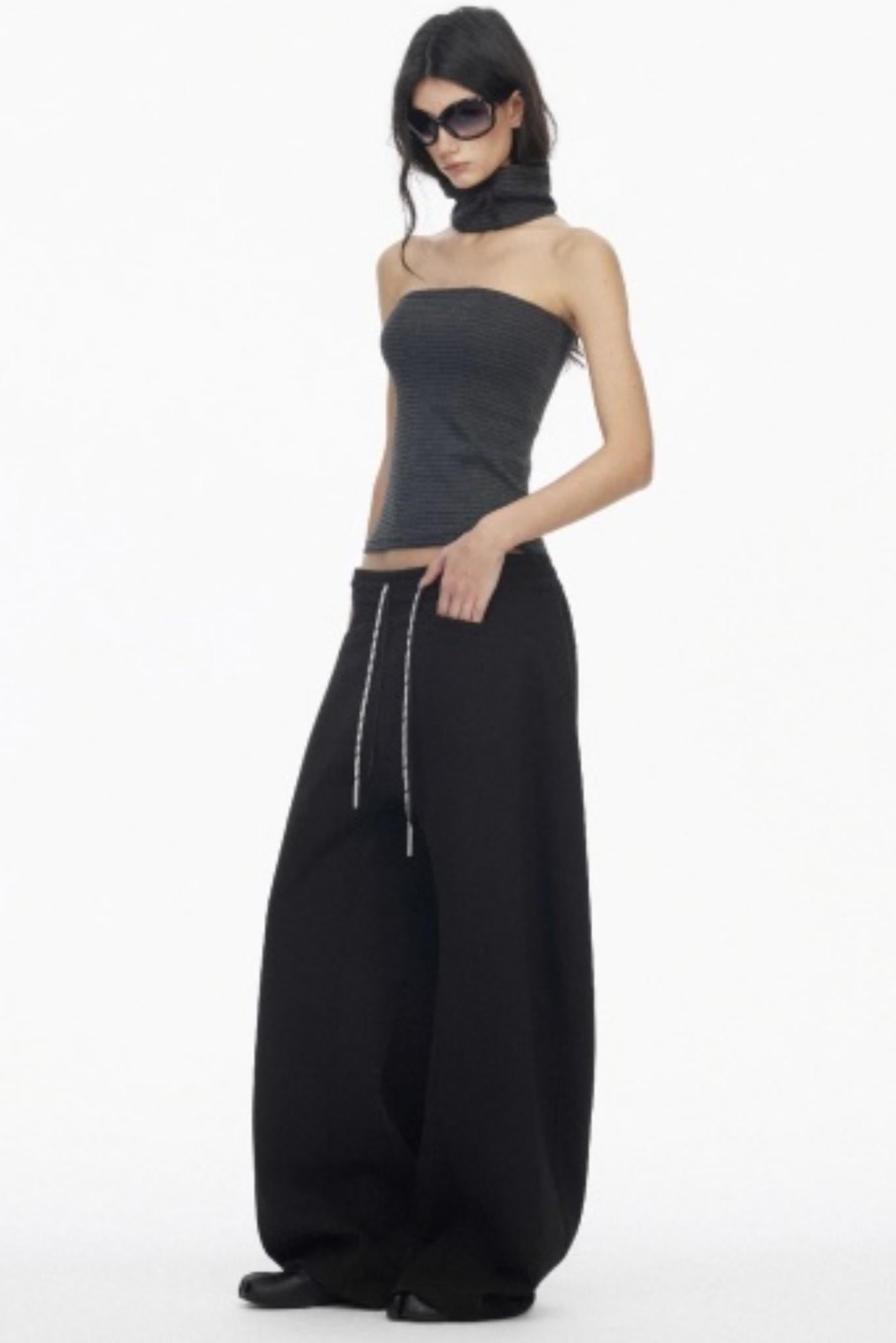 Classic Wide-Leg Fleece Sweatpants