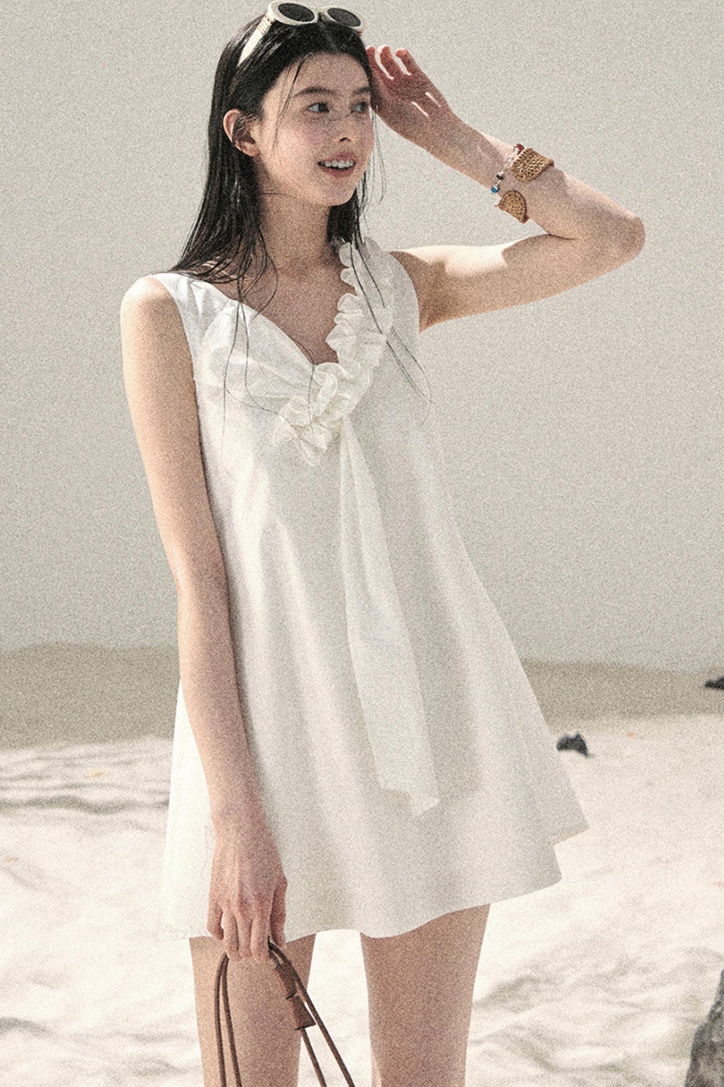 Seaside Breeze Ruffled Dress