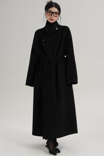 High Neck Wool Coat