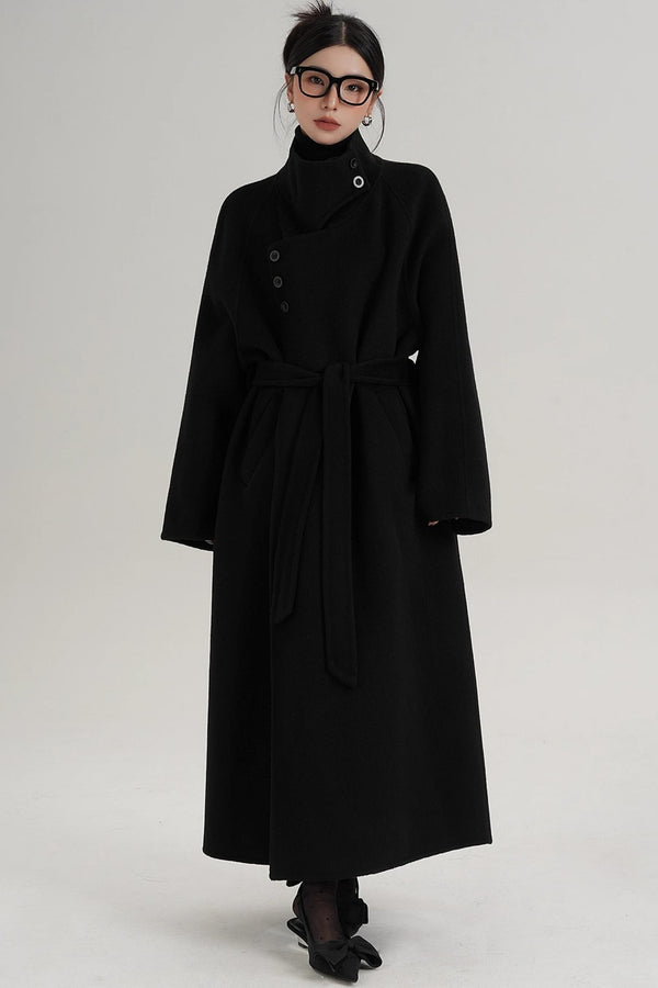 High Neck Wool Coat